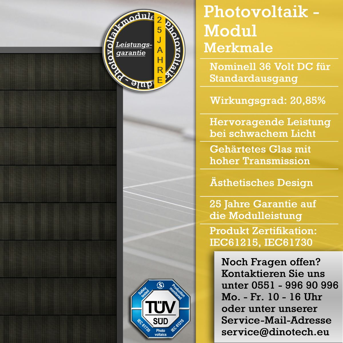 820W/600W Balkonkraftwerk Photovoltaikanlage, 2x Photovoltaik-Modul ( 2x 410W ) + Wechselrichter ( 600W ) mit WiFi-Funktion Steckerfertig Schwarz - Toolbrothers