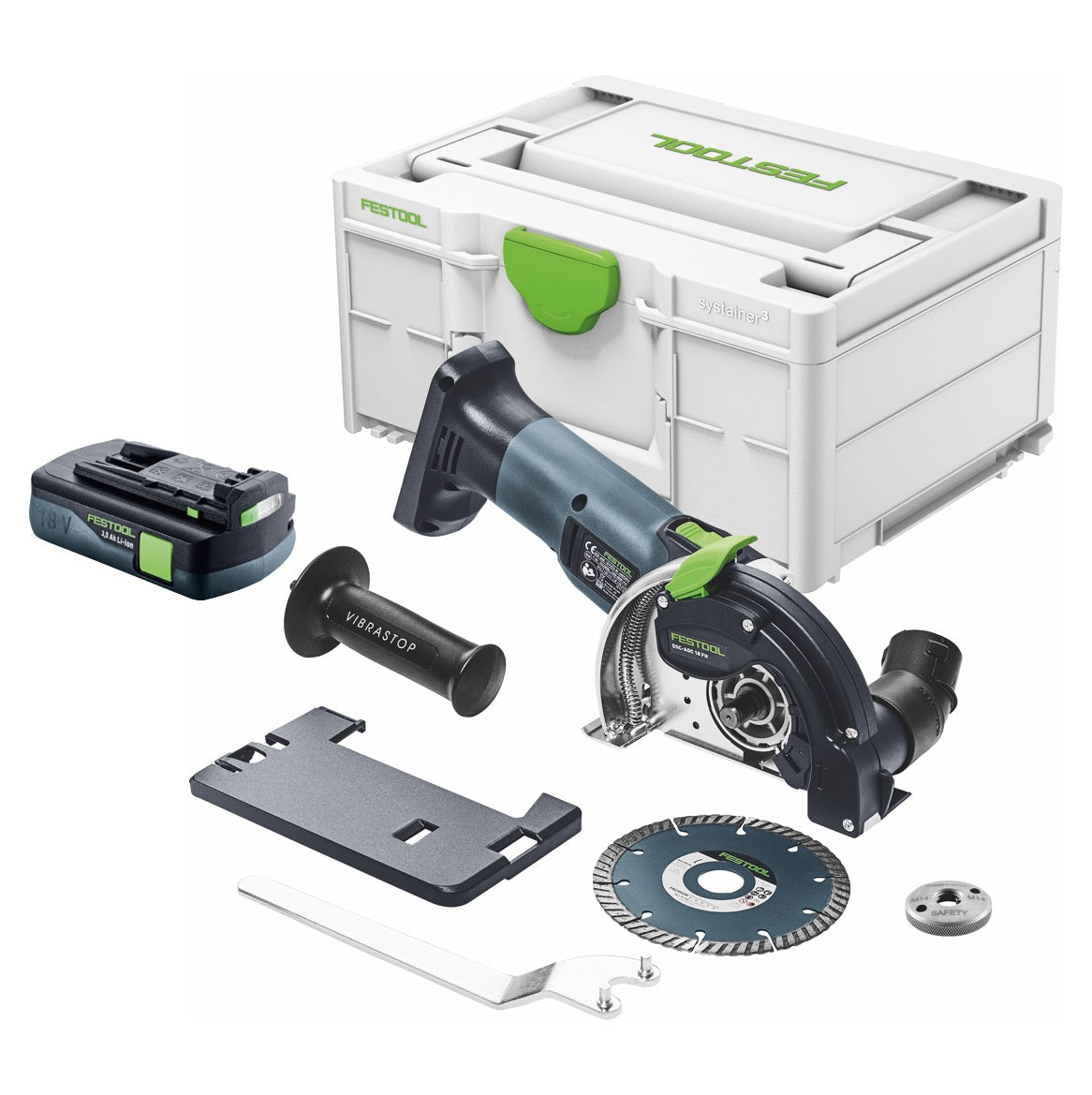 Festool DSC-AGC 18-125 FH EB-Basic Akku Freihandtrennsystem 18 V 125 mm Brushless + 1x Akku 3,0 Ah + Systainer - ohne Ladegerät - Toolbrothers