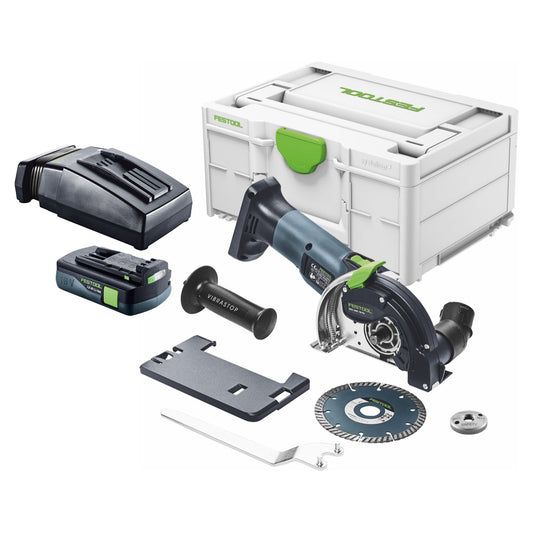 Festool DSC-AGC 18-125 FH EB-Basic Akku Freihandtrennsystem 18 V 125 mm Brushless + 1x Akku 3,0 Ah + Ladegerät + Systainer - Toolbrothers