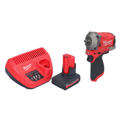 Milwaukee M12 FIW38-501 Akku Schlagschrauber 12 V 339 Nm 3/8" Brushless + 1x Akku 5,0 Ah + Ladegerät - Toolbrothers