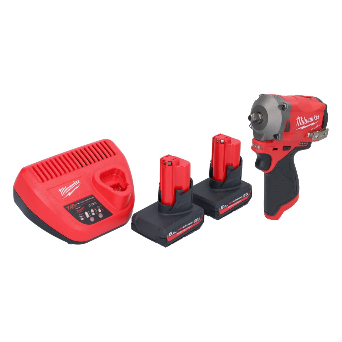 Milwaukee M12 FIW38-502 Akku Schlagschrauber 12 V 339 Nm 3/8" Brushless + 2x Akku 5,0 Ah + Ladegerät - Toolbrothers