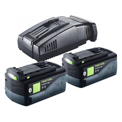 Festool HKC 55 5,0 EBI-Set-FSK 420 Akku Handkreissäge 18 V 160 mm Brushless ( 577675 ) + 2x Akku 5,0 Ah + Ladegerät + Kappschiene + Systainer - Toolbrothers