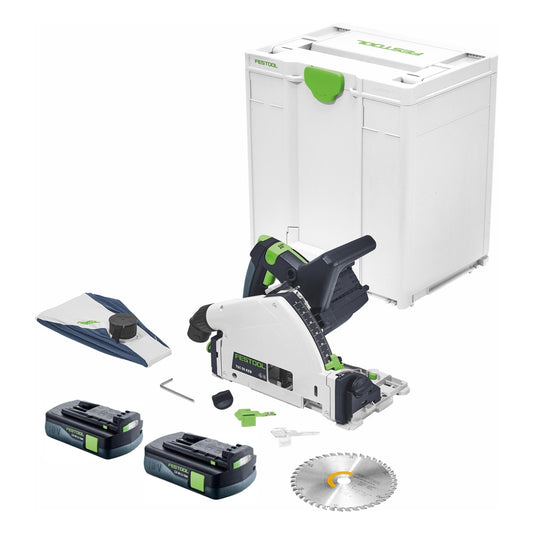 Festool TSC 55 KEB-Basic Akku Tauchsäge 18 V / 36 V ( 2x 18 V ) 160 mm Brushless + 2x Akku 3,0 Ah + Systainer - ohne Ladegerät - Toolbrothers