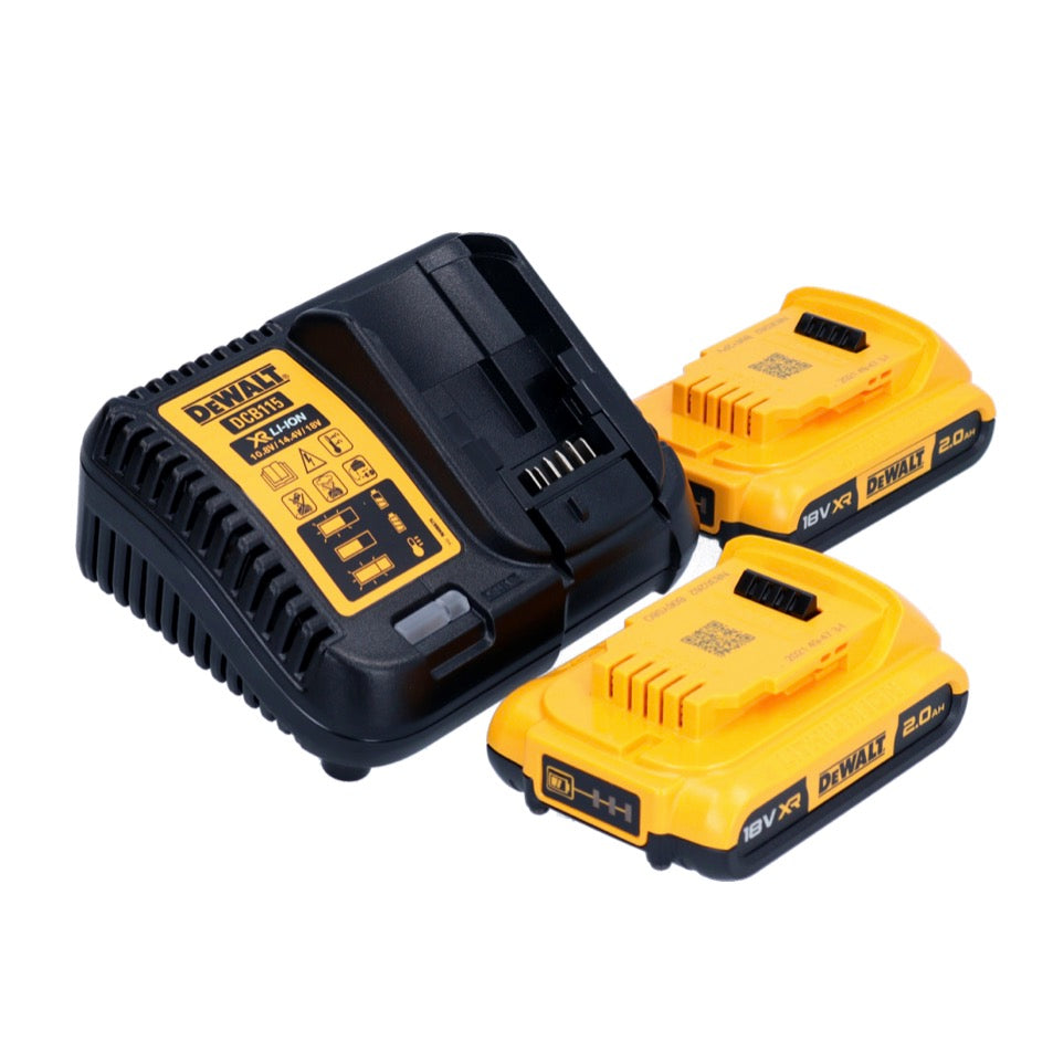 DeWalt DCM 848 D2 Akku Exzenterpolierer 18 V 125 mm Brushless + 2x Akku 2,0 Ah + Ladegerät