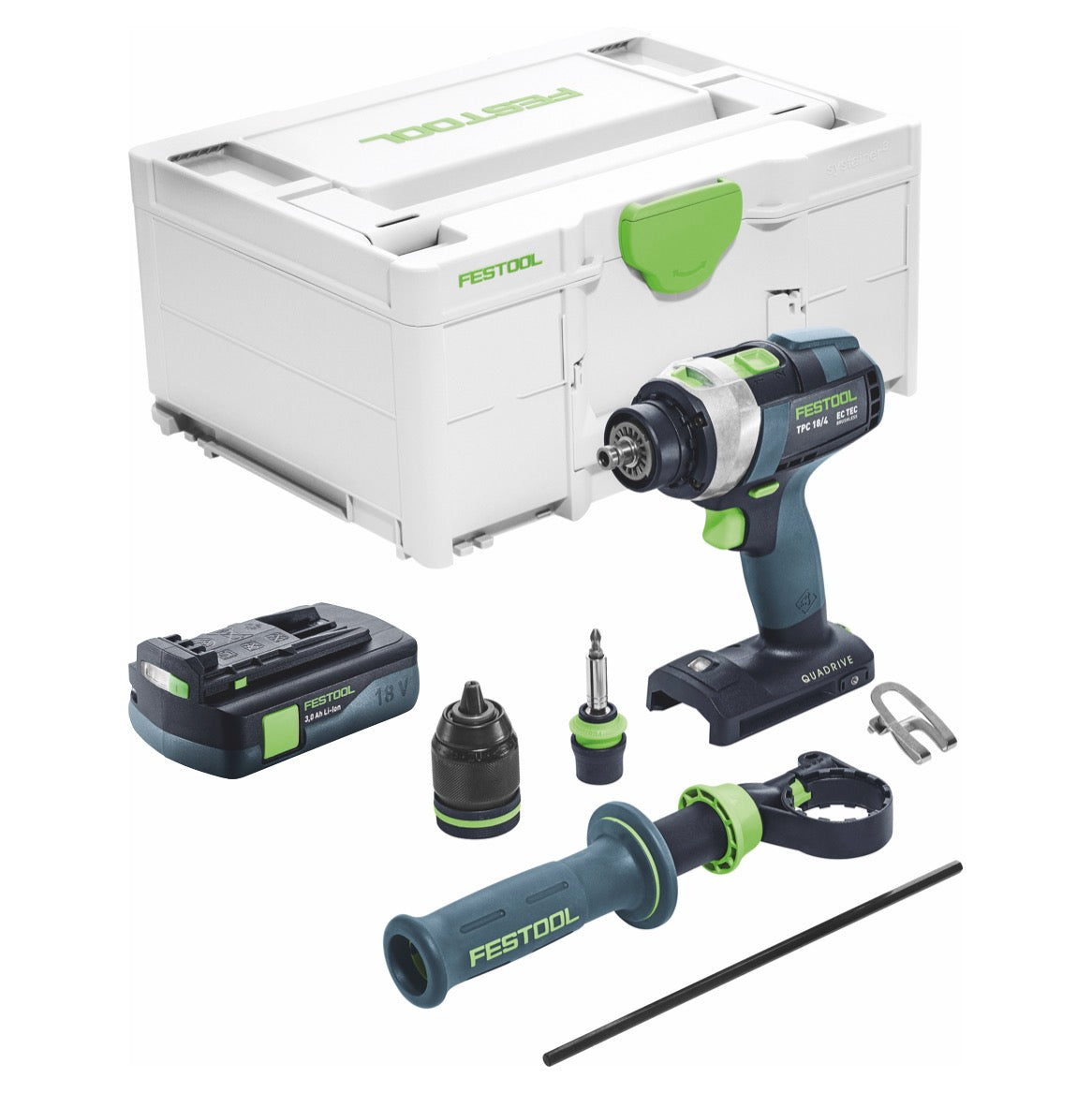 Festool TPC 18/4 I-Basic Akku Schlagbohrschrauber 18 V 75 Nm Brushless + 1x Akku 3,0 Ah + Systainer - ohne Ladegerät - Toolbrothers