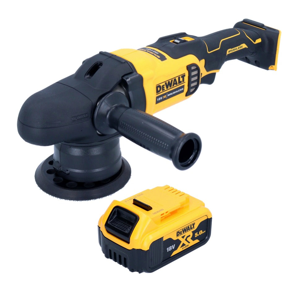 Polisseuse excentrique à batterie DeWalt DCM 848 N 18 V 125 mm sans balais + 1x batterie 5,0 Ah - sans chargeur