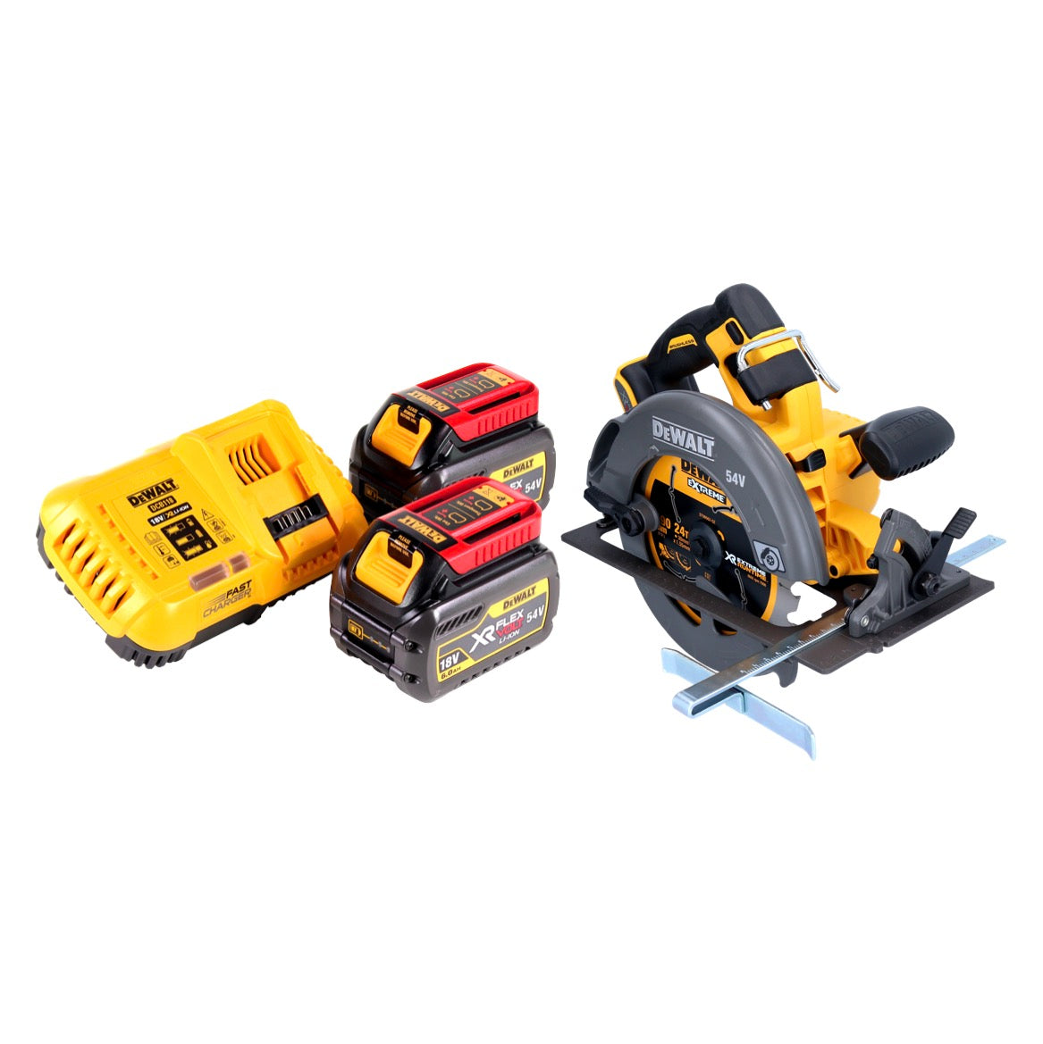 DeWalt DCS 575 T2 Akku Handkreissäge 54 V FlexVolt 190 mm Brushless + 2x Akku 6,0 Ah + Ladegerät