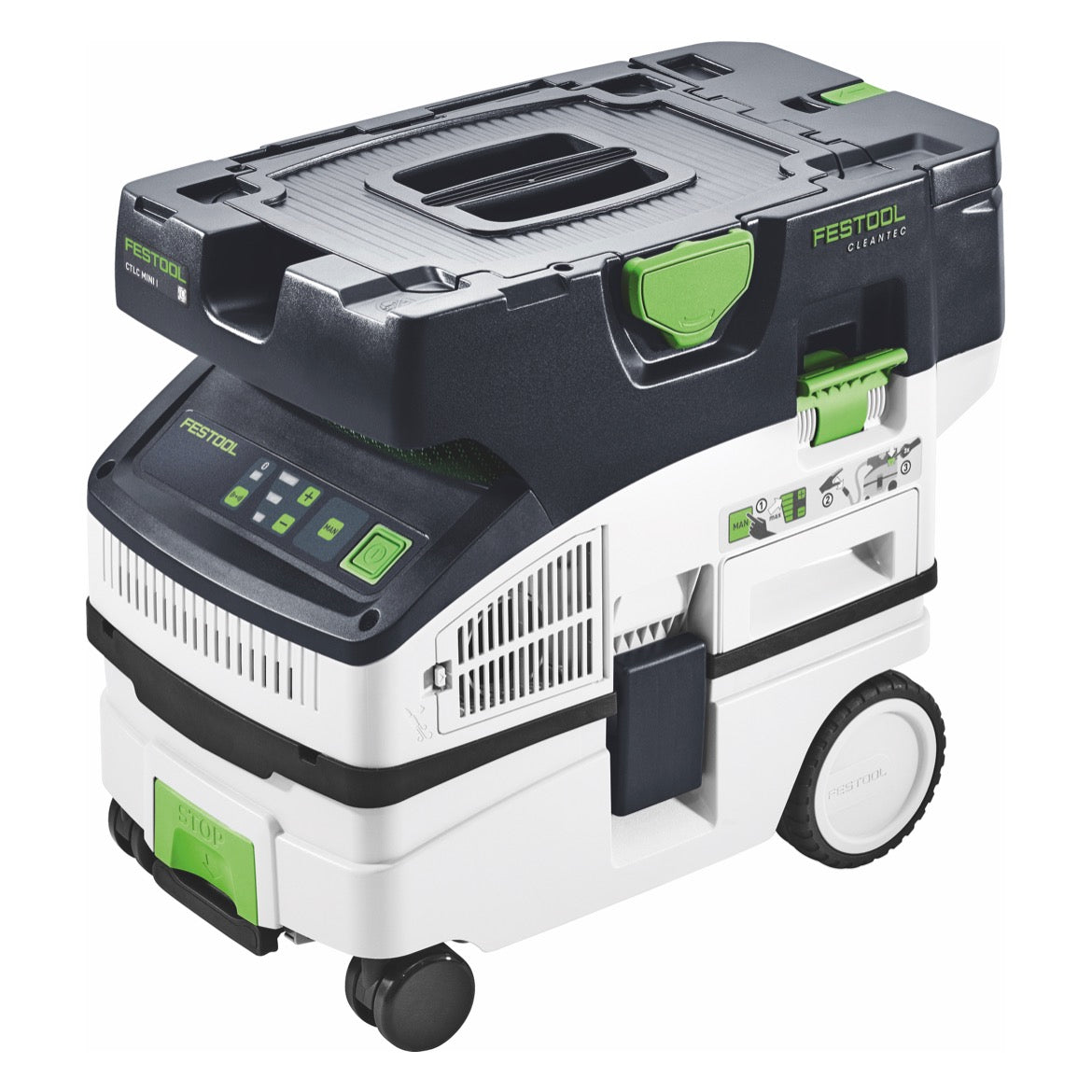 Festool CTLC MINI I-Plus Akku Absaugmobil 36 V ( 2x 18 V ) Staubkl. L ( 577670 ) + 4x Akku 5,0 Ah + Doppelladegerät + Systainer - Nachfolger von 577149 - Toolbrothers