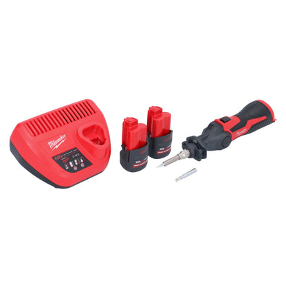 Milwaukee M12 SI-252 Akku Lötkolben 12 V 400 °C + 2x Akku 2,5 Ah + Ladegerät - Toolbrothers