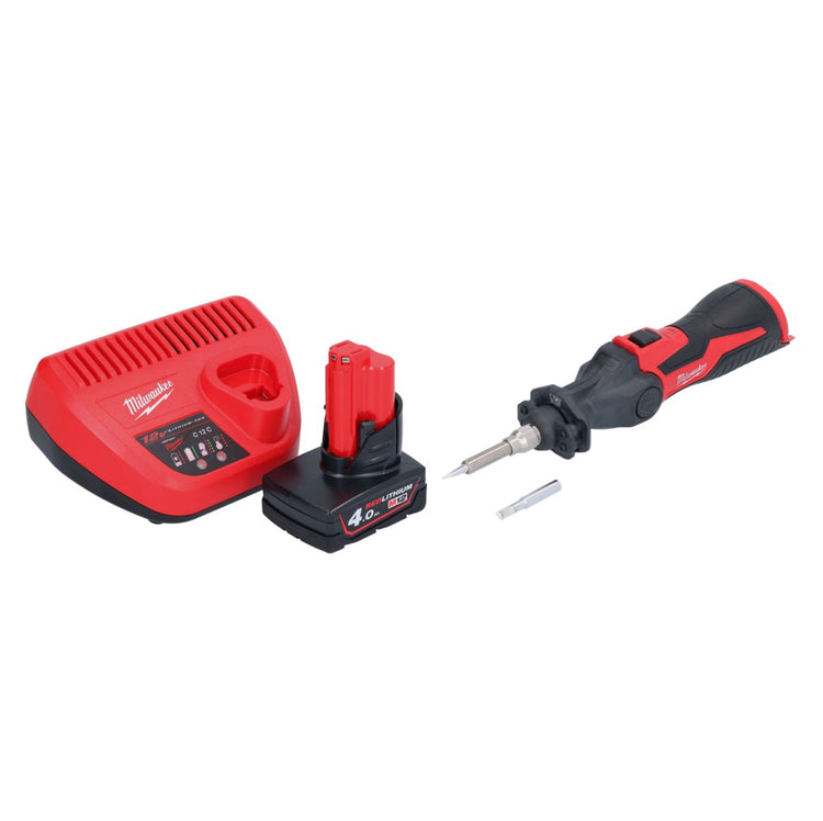 Milwaukee M12 SI-401 Akku Lötkolben 12 V 400 °C + 1x Akku 4,0 Ah + Ladegerät - Toolbrothers