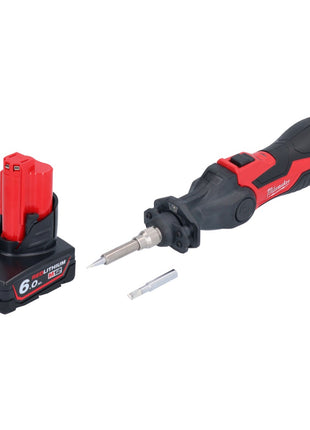 Milwaukee M12 SI-601 Akku Lötkolben 12 V 400 °C + 1x Akku 6,0 Ah - ohne Ladegerät - Toolbrothers