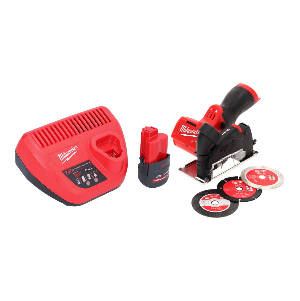 Milwaukee M12 FCOT-251 Multimaterialschneider 12 V 76 mm Brushless + 1x Akku 2,5 Ah + Ladegerät - Toolbrothers