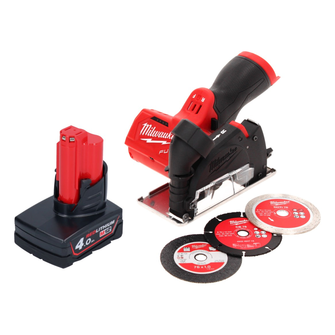 Milwaukee M12 FCOT-401 Multimaterialschneider 12 V 76 mm Brushless + 1x Akku 4,0 Ah - ohne Ladegerät - Toolbrothers