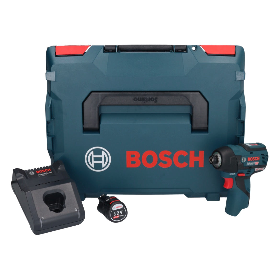 Bosch GDR 12V-110 Professional Akku Drehschlagschrauber 12 V 110 Nm 1/4" Brushless + 1x Akku 2,0 Ah + Ladegerät + L-Boxx - Toolbrothers