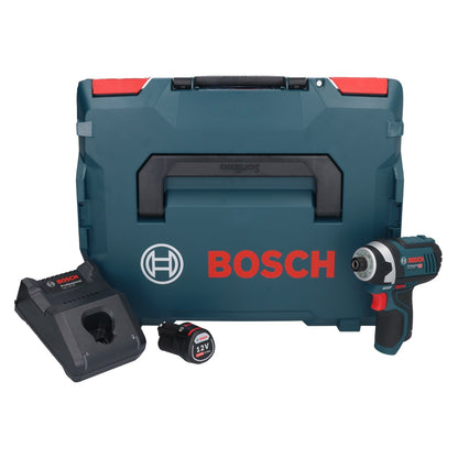 Bosch GDR 12V-105 Professional Akku Drehschlagschrauber 12 V 105 Nm 1/4" + 1x Akku 2,0 Ah + Ladegerät + L-Boxx - Toolbrothers