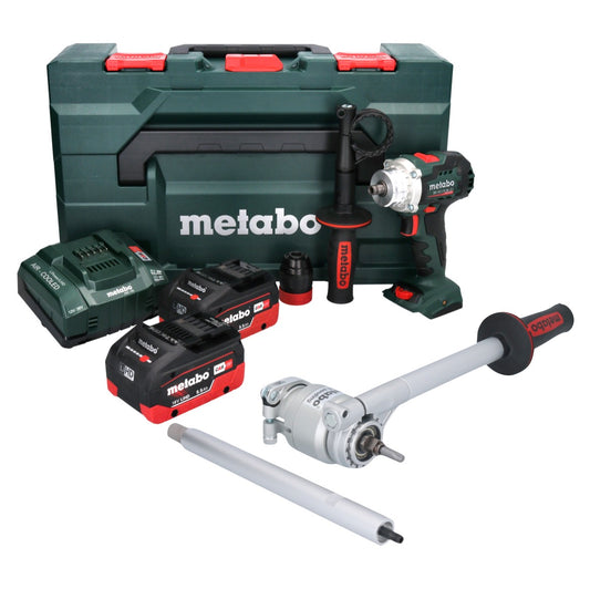 Metabo BS 18 LTX BL QI perceuse-visseuse sans fil 18 V 130 Nm sans balais (602359770) + 2x batterie 5,5 Ah + chargeur + embout dynamométrique PowerX3 + métaBOX