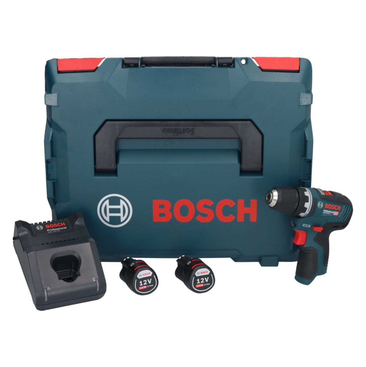 Bosch GSR 12V-35 Professional Akku Bohrschrauber 12 V 35 Nm Brushless + 2x Akku 2,0 Ah + Ladegerät + L-Boxx - Toolbrothers