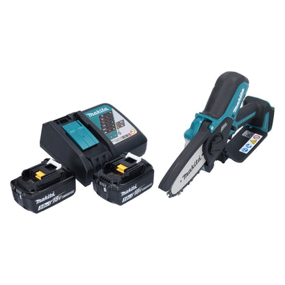 Scie d'élagage sans fil Makita DUC 101 RF 18 V 10 cm sans balai + 2x batteries 3,0 Ah + chargeur