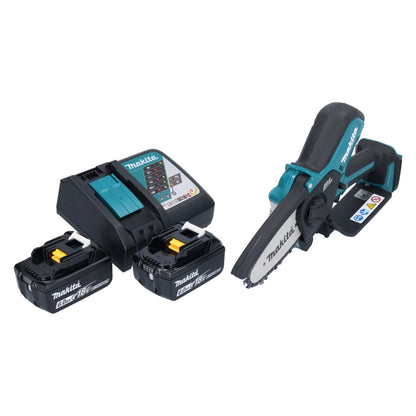 Scie d'élagage sur batterie Makita DUC 101 RG 18 V 10 cm sans balai + 2x batteries 6,0 Ah + chargeur