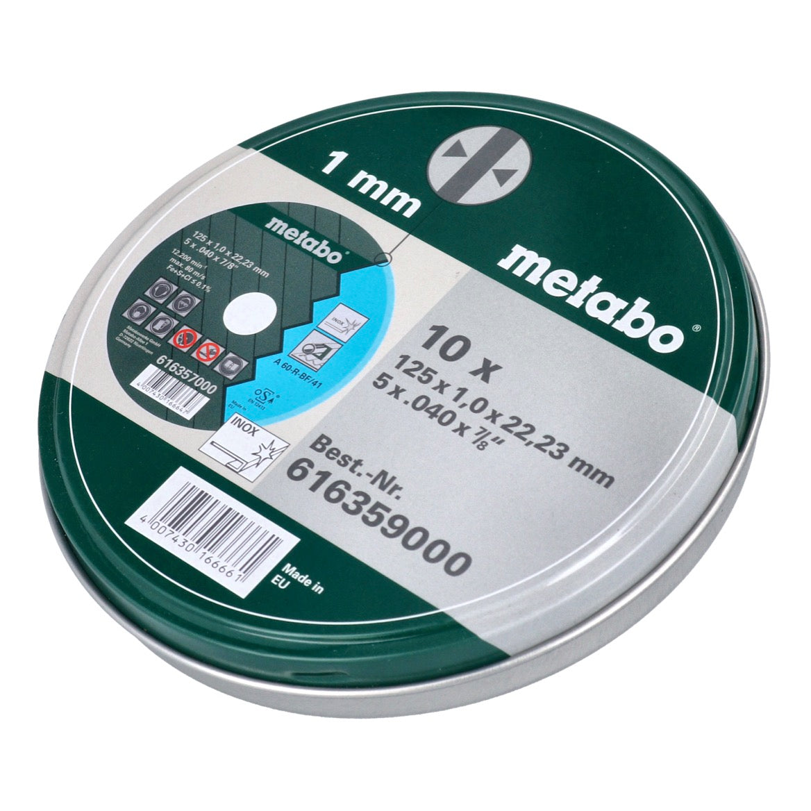 Metabo TF41 Trennscheibe Inox SP 125 x 1,0 x 22,23 mm 20 Stk. ( 2x 616359000 ) - Toolbrothers