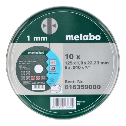 Metabo TF41 Trennscheibe Inox SP 125 x 1,0 x 22,23 mm 40 Stk. ( 4x 616359000 ) - Toolbrothers