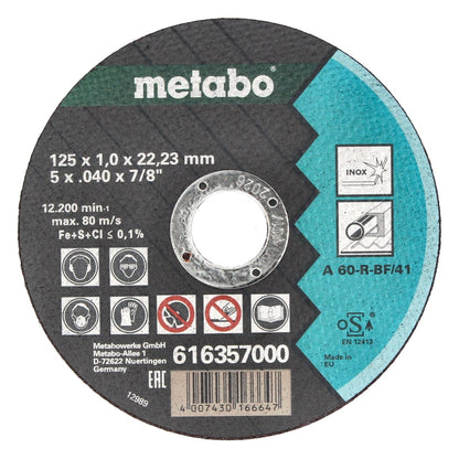 Metabo W 18 L 9-125 Akku Winkelschleifer 18 V 125 mm + 10x Trennscheibe + metaBOX - ohne Akku, ohne Ladegerät - Toolbrothers