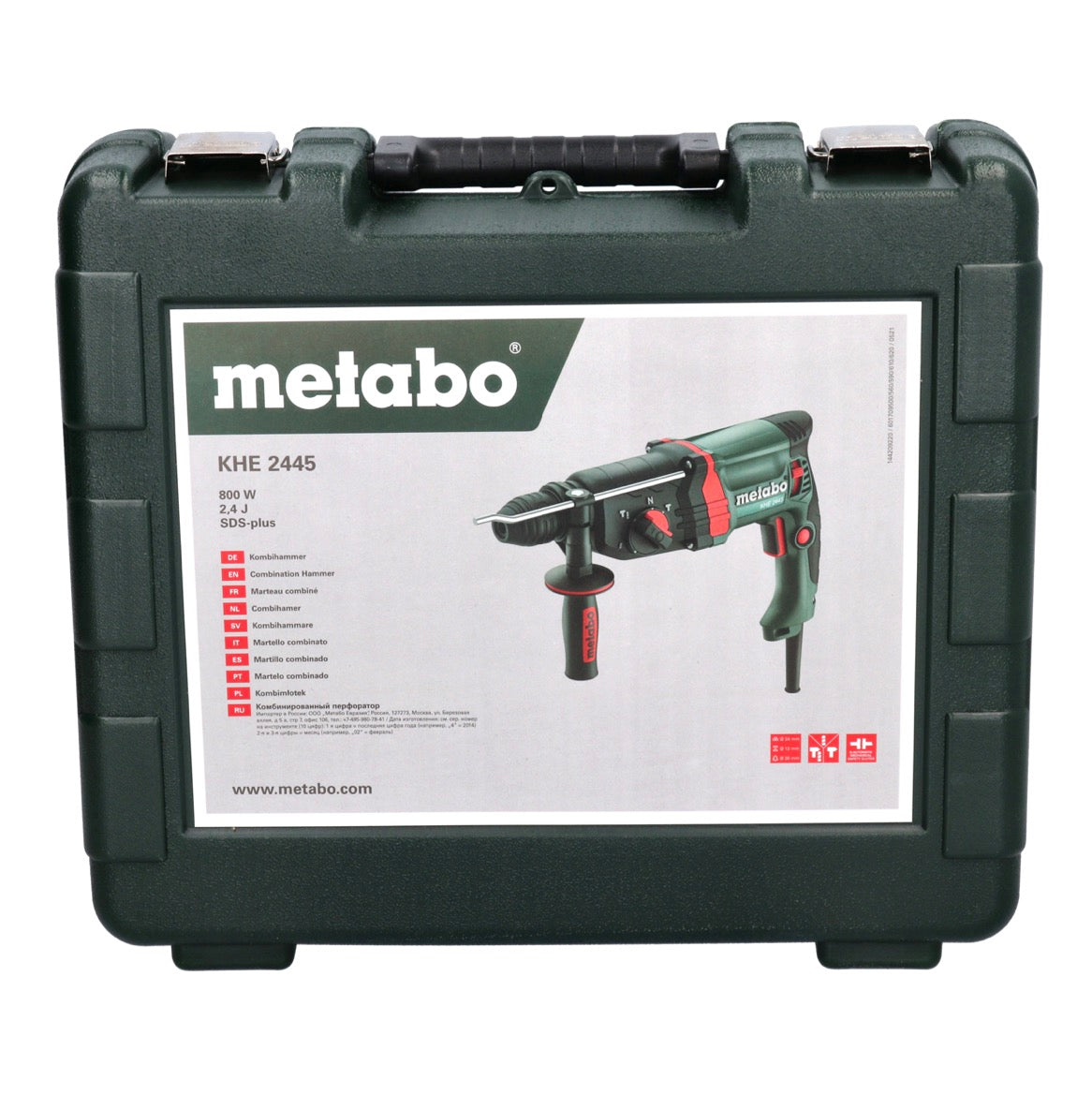 Metabo KHE 2445 Kombihammer 800 W 2,4 J SDS plus + 10 tlg. Bohrer und Meißel Set + Koffer - Toolbrothers