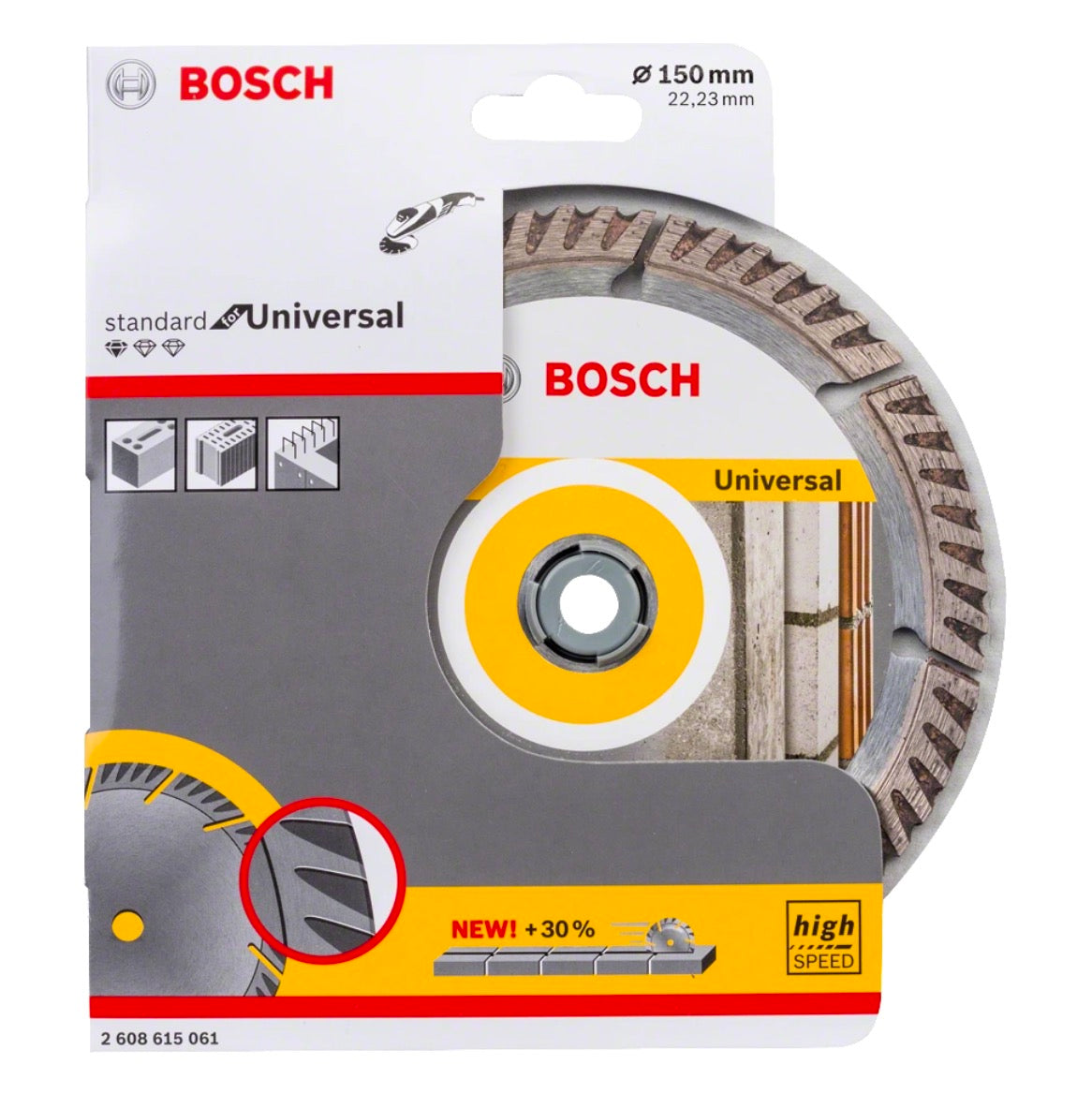 Bosch Standard for Universal Diamanttrennscheibe 150 x 22,23 mm 5 Stk. ( 5x 2608615061 ) - Toolbrothers