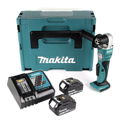 Makita BDA 351 RFJ Akku Winkelbohrmaschine 18 V 13,5Nm + 2x Akku 3,0Ah + Ladegerät + Makpac - Toolbrothers