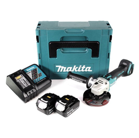 Makita DGA 504 RMJ Akku Winkelschleifer 18V 125mm Brushless + 2x Akku 4,0Ah + Ladegerät + Makpac - Toolbrothers