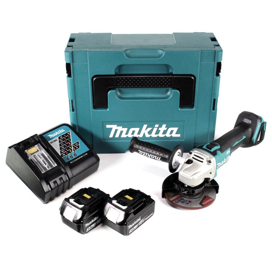 Makita DGA 504 RFJ Akku Winkelschleifer 18V 125mm Brushless + 2x Akku 3,0Ah + Ladegerät + Makpac - Toolbrothers