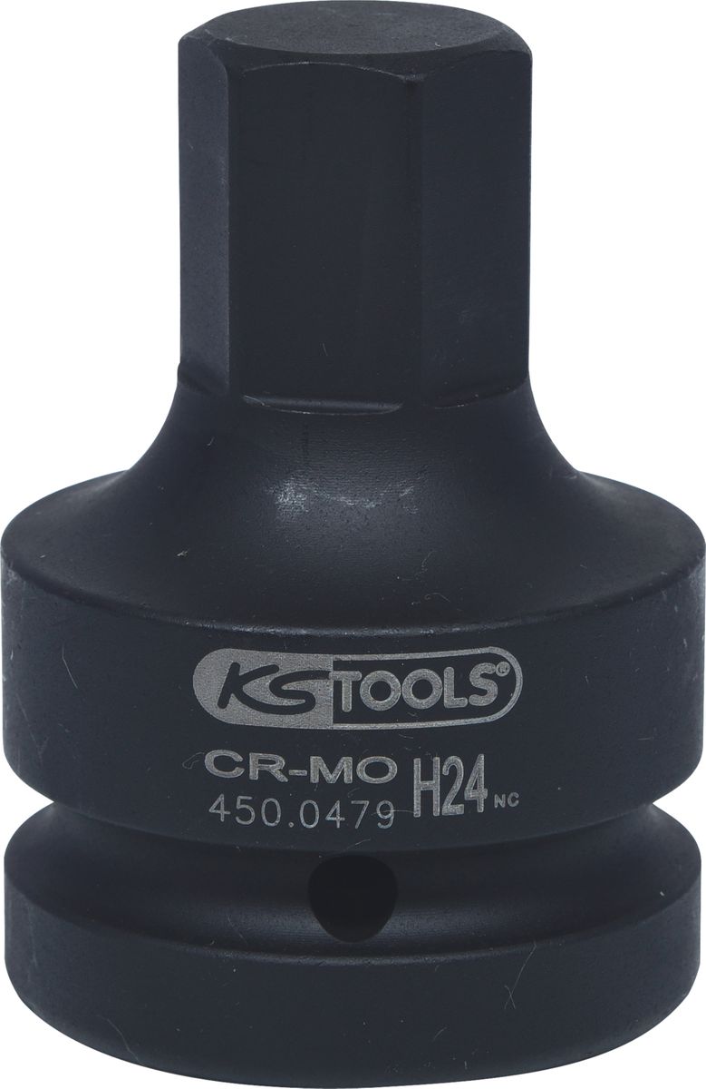 KS TOOLS 1" Kraft-Bit-Stecknuss Innensechskant, kurz, 24 mm ( 450.0479 ) - Toolbrothers