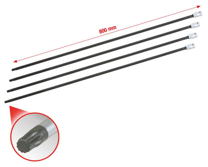 KS TOOLS 1/2" Antriebswellen-Stecknuss-Satz Vielzahn, 4-tlg ( 150.1740 ) - Toolbrothers