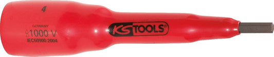 KS TOOLS 1/2" Bit-Stecknuss mit Schutzisolierung für Innensechskant-Schrauben, 4mm,118mm lang ( 117.1161 ) - Toolbrothers