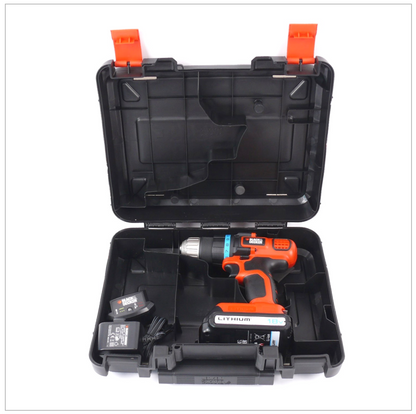 Black & Decker Akku Bohrschrauber EGBL 18 K 18V mit Ladegerät und Akku 1,5 Ah im Koffer - Toolbrothers