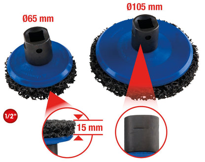 KS TOOLS Radnabenschleifer-Satz, Ø 65 / 105 mm, 2-tlg ( 100.4035 ) - Toolbrothers