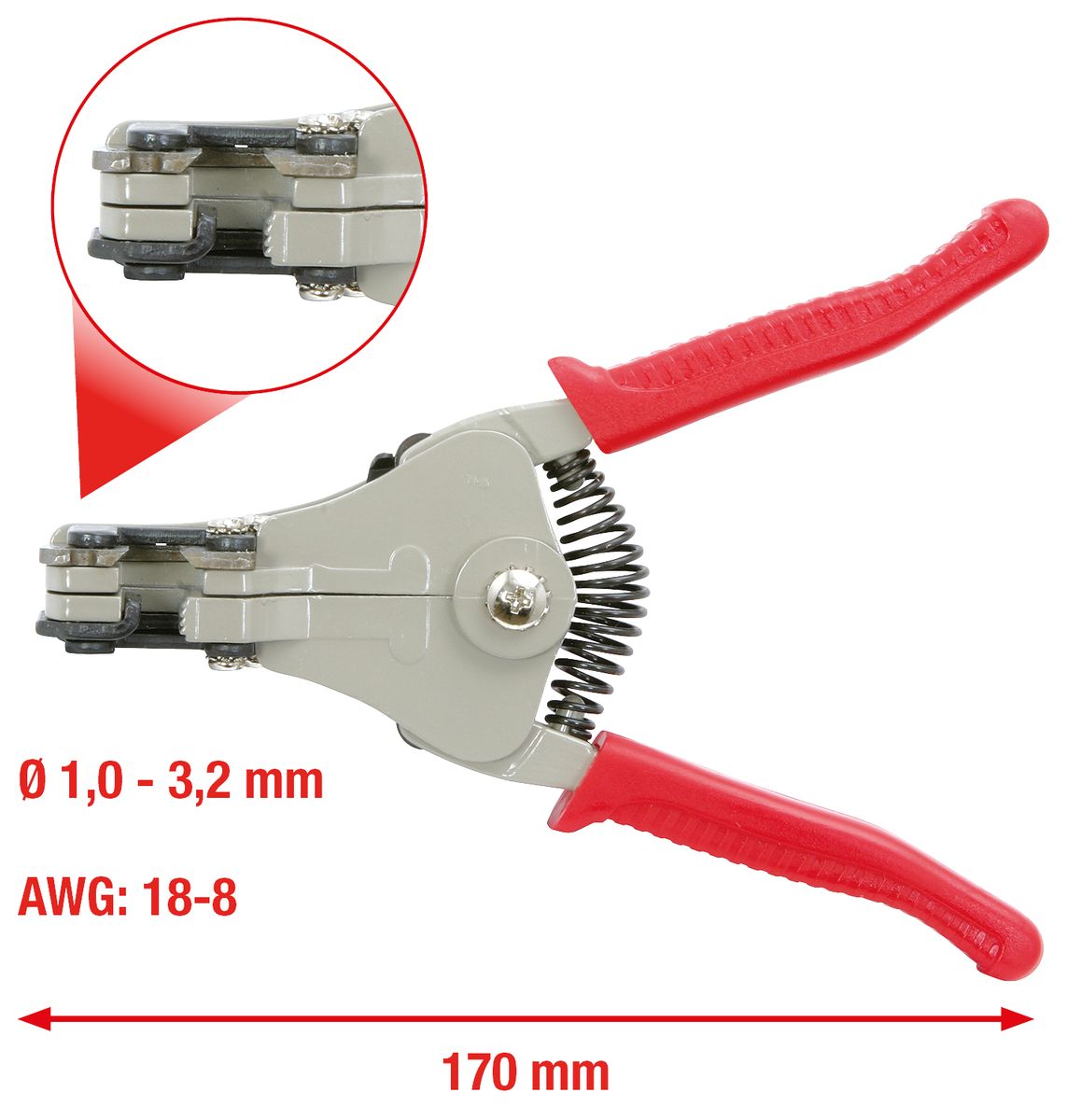 KS TOOLS Automatik-Abisolierzange, 1-3,2mm ( 115.1029 )