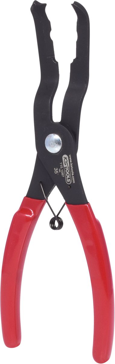 KS TOOLS Trim-Clip-Zange, Zangenende 35°, 190mm ( 115.1087 ) - Toolbrothers