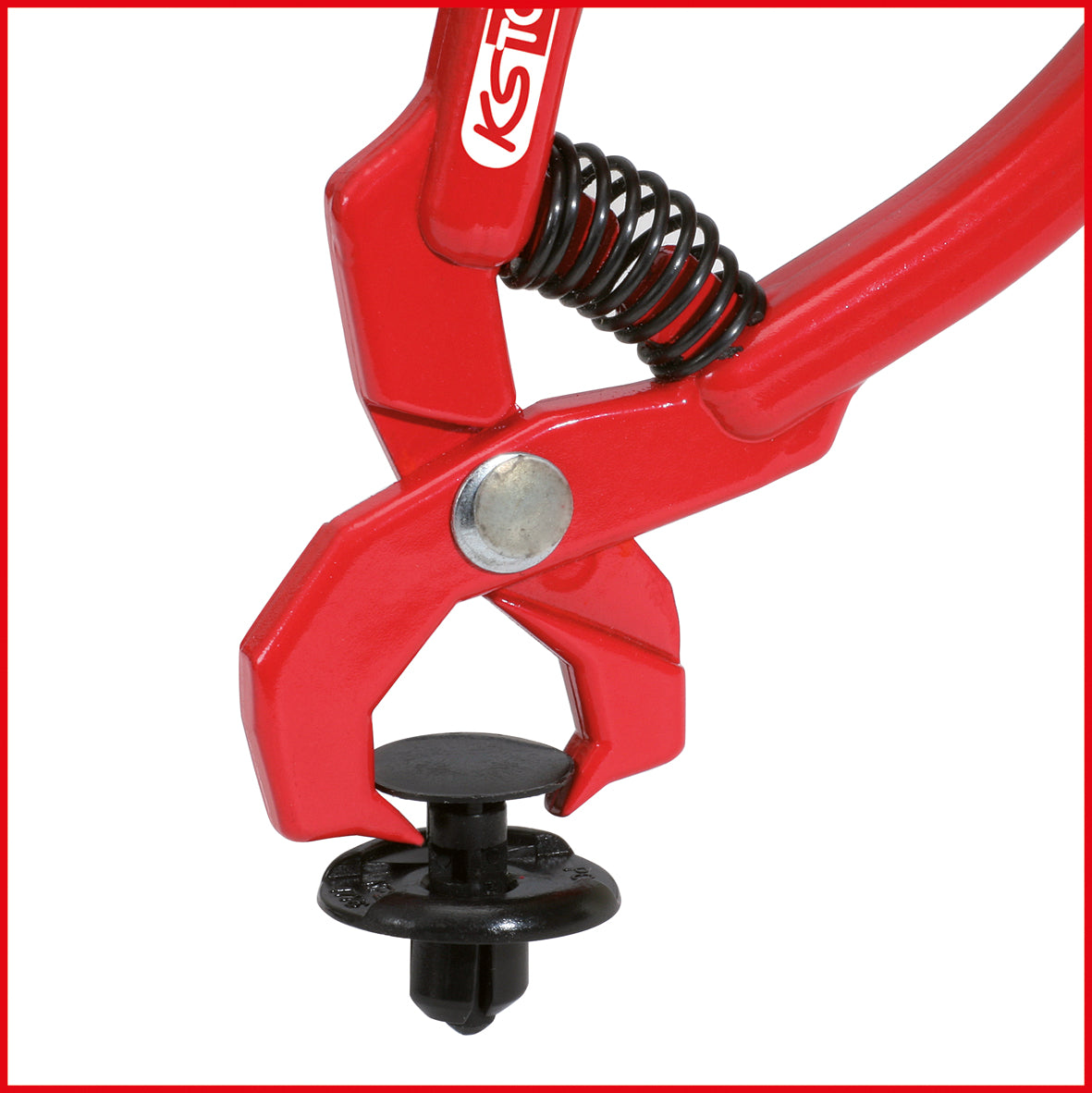 KS TOOLS Niet-Lösezange, rot, abgewinkelt, 100mm ( 115.1097 ) - Toolbrothers