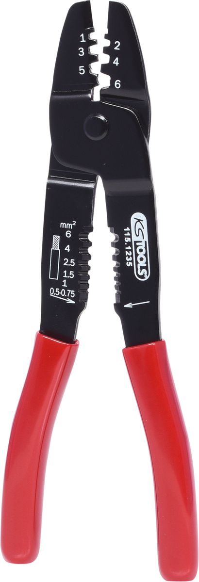 KS TOOLS Crimp-Zange einfach ( 115.1235 ) - Toolbrothers