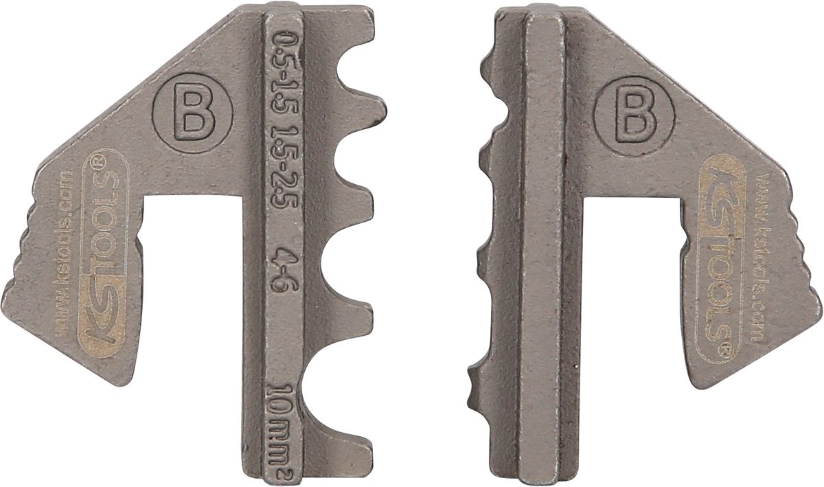 KS TOOLS Paar Crimp-Einsätze für nicht isolierte Kabelösen, Ø 0,5 - 10 mm  ( 115.1416 ) - Toolbrothers