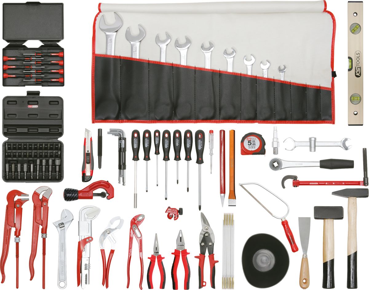 KS TOOLS Sanitär-Premium-Werkzeug-Satz, 120-tlg ( 116.0190 )