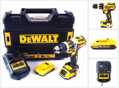 DeWalt DCD 795 D2 - 18 V Akku Schlagbohrschrauber mit 2x 2 Ah Akku, Ladegerät im TSTAK Koffer - Toolbrothers