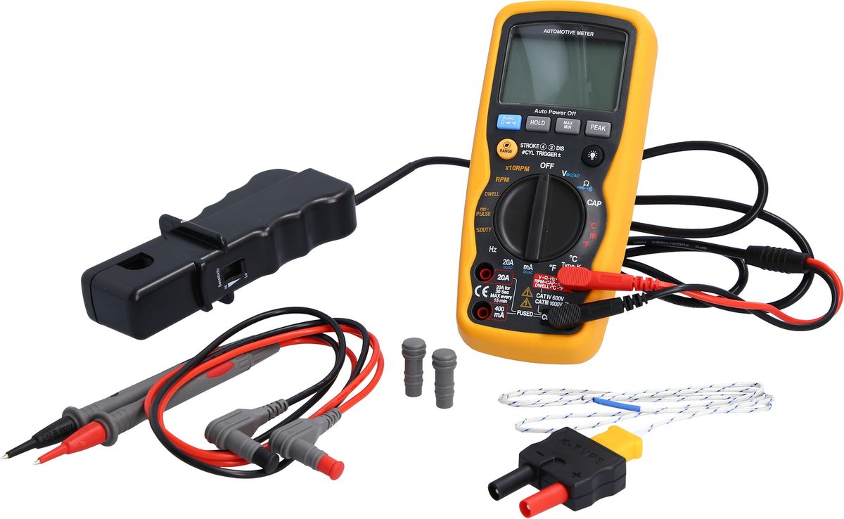 KS TOOLS Digital Multimeter inkl. Prüfspitzen mit integriertem Schlagschutz ( 117.0217 ) - Toolbrothers