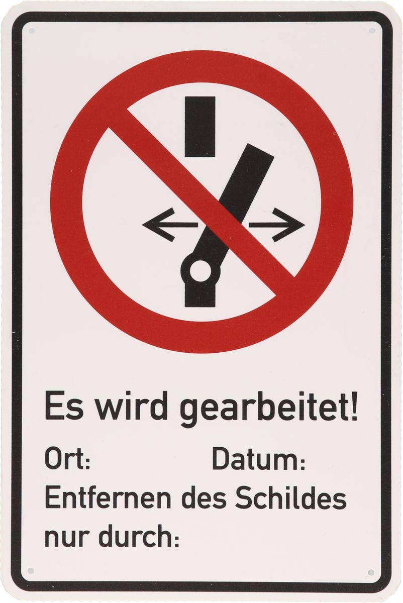 KS TOOLS Warnschild Geerdet ( 117.2482 )