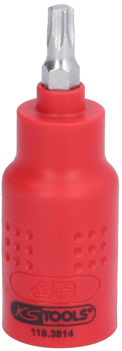 KS TOOLS 3/8" Isolierte Bit-Stecknuss Torx, T27, 60mm ( 118.3814 ) - Toolbrothers