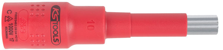 KS TOOLS 3/8" Isolierte Bit-Stecknuss Vielzahn, M10, isoliert ( 118.3894 ) - Toolbrothers