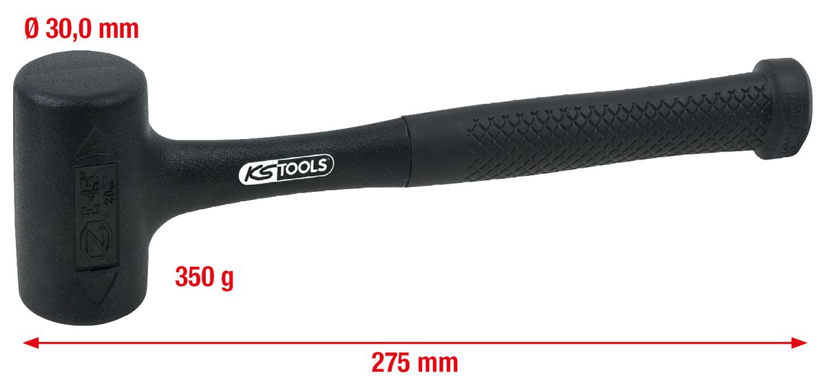 KS TOOLS Rückschlagfreier Schonhammer, 500g ( 140.5252 ) - Toolbrothers