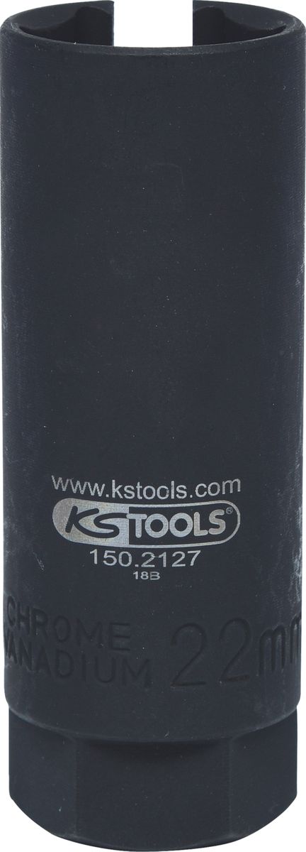 KS TOOLS 3/8'' Lambdasonden Stecknuss, tief, geschlitzt, 22mm ( 150.2127 )