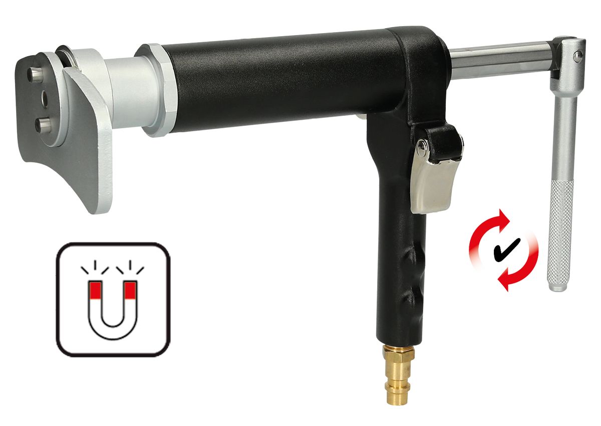 KS TOOLS Druckluftspindel für Bremskolben-Adapter für beengte Platzverhältnisse, 260mm ( 150.2237 ) - Toolbrothers